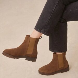 Rivecour Leather Chelsea Boots Suede Mocha